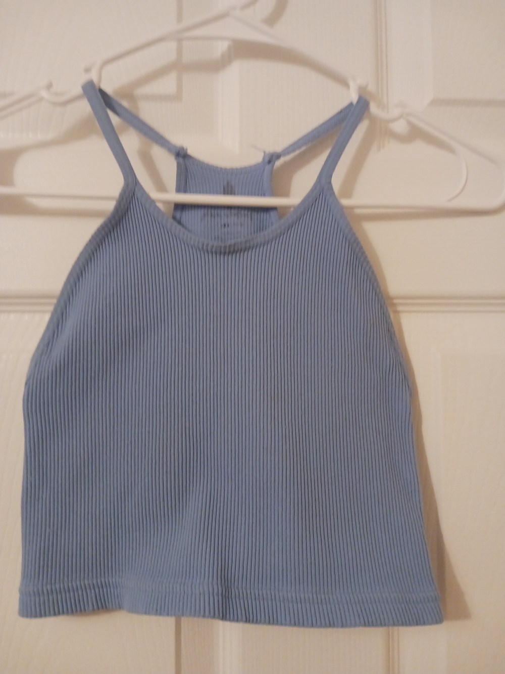FP Movement by Free People Sky Blue Happiness Run Crop Top XS/S